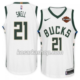 Dres Milwaukee Bucks Tony Snell 21 Nike 2017-18 Bijela Swingman